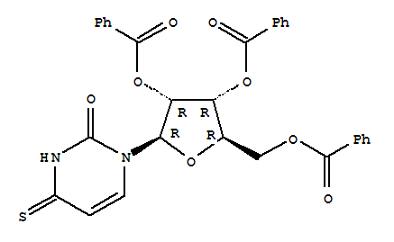 Structure of 4-thioxo-1-[2,3,5-tris-O-(phenylcarbonyl)pentofuranosyl]-3,4-dihydropyrimidin-2(1H)-one