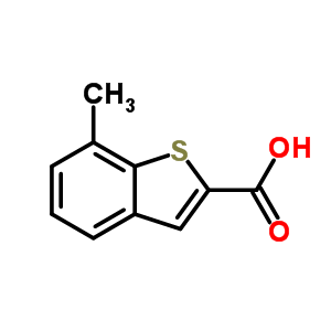 7-methyl-1-benzothiophene-2-carboxylic acid结构式