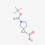 Structure of 5-[(2-methylpropan-2-yl)oxycarbonyl]-5-azaspiro[2.4]heptane-2-carboxylic acid