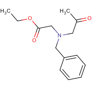 Structure of Glycine, N-(2-oxopropyl)-N-(phenylmethyl)-, ethyl ester