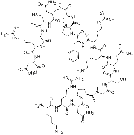 Structure of H-LYS-ARG-ASN-PRO-GLY-SER-GLN-LYS-ARG-PHE-PRO-SER-ASN-CYS-GLY-ARG-ASP-OH