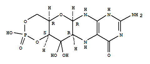 1,3,2-Dioxaphosphorino[4',5':5,6]pyrano[3,2-g]pteridin-10(4H)-one,8-amino-4a,5a,6,9,11,11a,12,12a-octahydro-2,12,12-trihydroxy-, 2-oxide,(4aR,5aR,11aR,12aS)-结构式