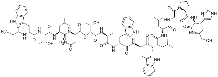 Structure of (D-THR6,D-TRP8,9,15-OL)-GALANIN FRAGMENT 1-15