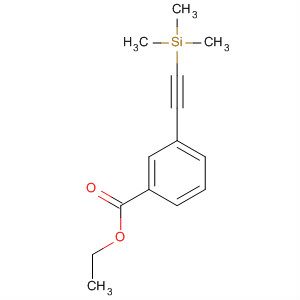 Structure of Benzoic acid, 3-[(trimethylsilyl)ethynyl]-, ethyl ester