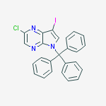 Structure of 2-Chloro-7-iodo-5-trityl-5H-pyrrolo[2,3-b]pyrazine