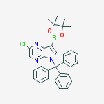 Structure of 2-Chloro-7-(4,4,5,5-tetramethyl-1,3,2-dioxaborolan-2-yl)-5-trityl-5H-pyrrolo[2,3-b]pyrazine