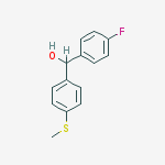Structure of 4-FLUORO-4'-(METHYLTHIO)BENZHYDROL