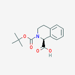 Structure of (S)-2-Boc-3,4-dihydro-1H-isoquinoline-1-carboxylic acid
