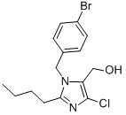 Structure of 3-(4-BROMOBENZYL)-2-BUTYL-4-CHLORO-1H-IMIDAZOL-5-YLMETHANOL