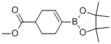 Structure of 4-(4,4,5,5-TETRAMETHYL-1,3,2-DIOXABOROLAN-2-YL)-3-CYCLOHEXENE-1-CARBOXYLIC ACID METHYL ESTER