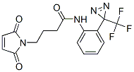 Structure of N-(2-(3-(trifluoromethyl)diazirin-3-yl)phenyl)-4-maleimidobutyramide
