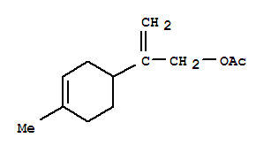 Chemical structure of p-Mentha-1,8(10)-dien-9-yl acetate