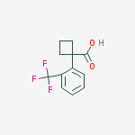 1-[2-(trifluoromethyl)phenyl]-cyclobutanecarboxylic acid结构式