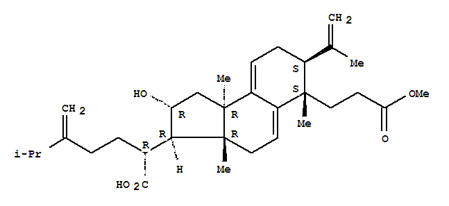 Structure of 1H-Benz[e]indene-6-propanoicacid,3-[(1R)-1-carboxy-5-methyl-4-methylenehexyl]-2,3,3a,4,6,7,8,9b-octahydro-2-hydroxy-3a,6,9b-trimethyl-7-(1-methylethenyl)-,6-methyl ester, (2R,3R,3aR,6S,7S,9bR)-
