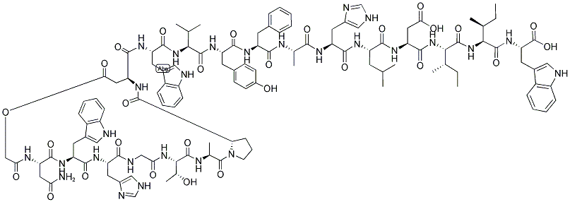 CYCLO(-GLY-ASN-TRP-HIS-GLY-THR-ALA-PRO-ASP)-TRP-VAL-TYR-PHE-ALA-HIS-LEU-ASP-ILE-ILE-TRP-OH结构式