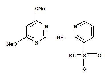 2-pyrimidinamine, N-[3-(ethylsulfonyl)-2-pyridinyl]-4,6-dimethoxy-结构式