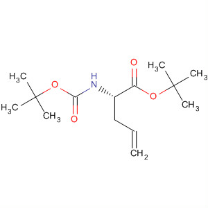 Structure of 4-Pentenoic acid, 2-[[(1,1-dimethylethoxy)carbonyl]amino]-,1,1-dimethylethyl ester, (S)-