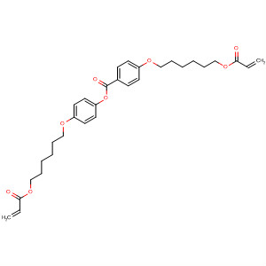 Structure of Benzoic acid, 4-[[6-[(1-oxo-2-propenyl)oxy]hexyl]oxy]-,4-[[6-[(1-oxo-2-propenyl)oxy]hexyl]oxy]phenyl ester