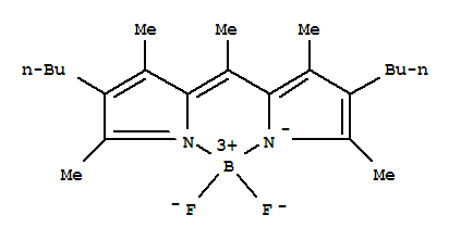 Boron,[4-butyl-2-[1-(4-butyl-3,5-dimethyl-2H-pyrrol-2-ylidene)ethyl]-3,5-dimethyl-1H-pyrrolato-N1,N2]difluoro-,(T-4)-结构式