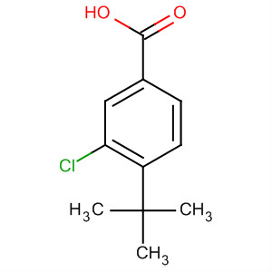 Benzoic acid, 3-chloro-4-(1,1-dimethylethyl)- 的化学结构式