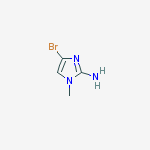 Structure of 2-AMINO-4-BROMO-1-METHYLIMIDAZOLE