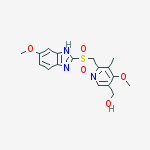 Structure of [4-methoxy-6-[(6-methoxy-1h-benzimidazol-2-yl)sulfonylmethyl]-5-methylpyridin-3-yl]methanol
