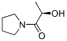 Structure of 1-Propanone,2-hydroxy-1-(1-pyrrolidinyl)-, (2R)-