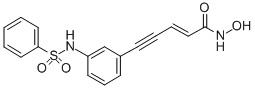Structure of 2-Penten-4-ynamide, N-hydroxy-5-[3-[(phenylsulfonyl)amino]phenyl]-, (2E)-