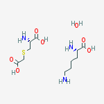 Structure of (2r)-2-amino-3-(carboxymethylsulfanyl)propanoic Acid;(2s)-2,6-diaminohexanoic Acid;hydrate