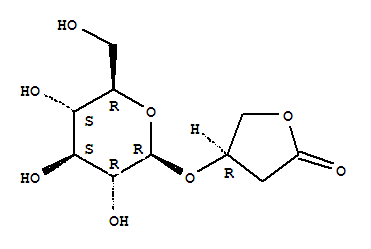 Structure of 2(3H)-Furanone, 4-(b-D-glucopyranosyloxy)dihydro-,(4R)-