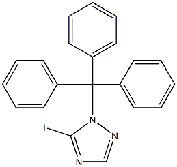 Structure of 5-iodo-1-(triphenylMethyl)-1H-1,2,4-Triazole