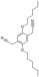 Chemical structure of 2 5-BIS(HEXYLOXY)BENZENE-1 4-DIACETONIT&