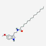 Structure of N-[2-(5-methoxy-1h-indol-3-yl)ethyl]hexadecanamide