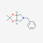 Structure of 4H-1,3-DIOXOLO[4,5-C]PYRROLE, TETRAHYDRO-2,2-DIMETHYL-5-(PHENYLMETHYL)-, (3AR,6AS)-REL-