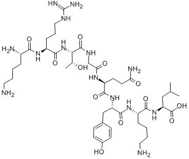 Structure of H-LYS-ARG-THR-GLY-GLN-TYR-LYS-LEU-OH