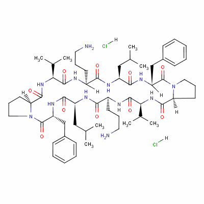GRAMICIDIN S HYDROCHLORIDE结构式