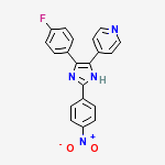4-[4-(4-氟苯基)-2-(4-硝基苯基)-1H-咪唑-5-基]吡啶结构式