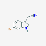 2-(6-bromo-1H-indol-3-yl)acetonitrile结构式