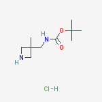Structure of tert-Butyl ((3-methylazetidin-3-yl)methyl)carbamate hydrochloride