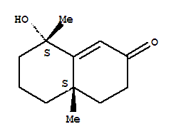 Structure of 2(3H)-Naphthalenone,4,4a,5,6,7,8-hexahydro-8-hydroxy-4a,8-dimethyl-, (4aS-trans)-