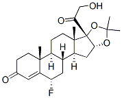 6-alpha-fluoro-21-hydroxy-16-alpha,17-alpha-isopropylidenedioxypregn-4-ene-3,20-dione结构式