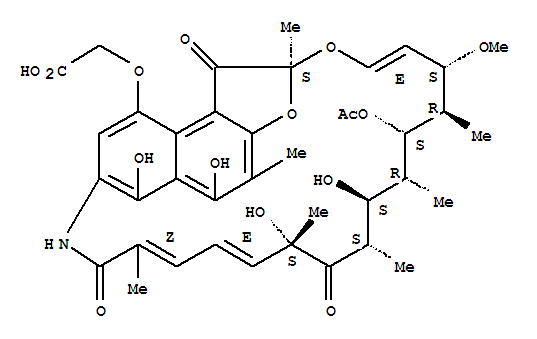 Structure of 4-O-Carboxymethyl-21-deoxy-20-hydroxy-21-oxorifamycin