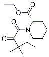 Structure of 2-Piperidinecarboxylic acid, 1-(3,3-dimethyl-1,2-dioxopentyl)-, ethylester, (2S)-