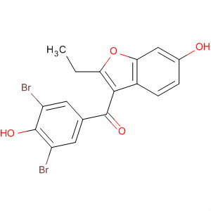 Structure of Methanone,(3,5-dibromo-4-hydroxyphenyl)(2-ethyl-6-hydroxy-3-benzofuranyl)-
