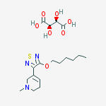 Structure of butanedioic acid, 2,3-dihydroxy-, (2R,3R)-, compd. with 3-[4-(hexyloxy)-1,2,5-thiadiazol-3-yl]-1,2,5,6-tetrahydro-1-methylpyridine (1:1)
