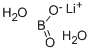Structure of LITHIUM METABORATE DIHYDRATE