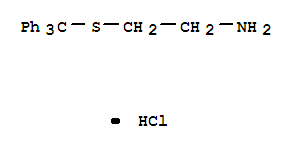 Structure of Ethanamine,2-[(triphenylmethyl)thio]-, hydrochloride (1:1)