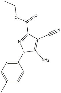 Structure of Ethyl 5-amino-4-cyano-1-(p-tolyl)-1H-pyrazole-3-carboxylate