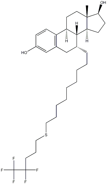 Structure of (7α,17β)-7-{[9-(4,4,5,5,5-pentafluoropentyl)thio]nonyl}-eatra-1,3,5(10)-triene-3,17-diol
