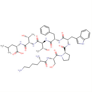 L-Leucine,L-lysyl-L-seryl-L-prolyl-L-tryptophyl-L-phenylalanyl-L-threonyl-L-threonyl-结构式